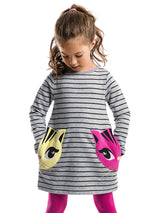 <tc>robe pour fille avec motif de chats jumeaux</tc>