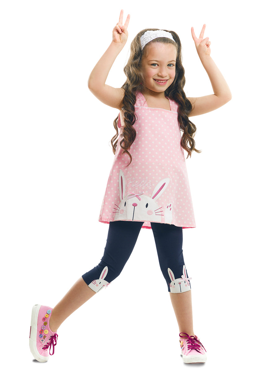 <tc>Ensemble tunique et legging pour fille "Hello Lapin"</tc>