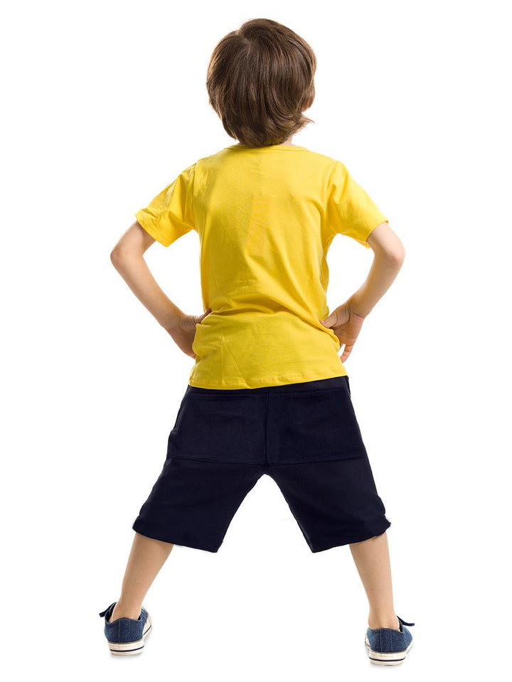 Ensemble 2 pièces garçon – T-shirt appliqué Lake Monster et short à appliqué