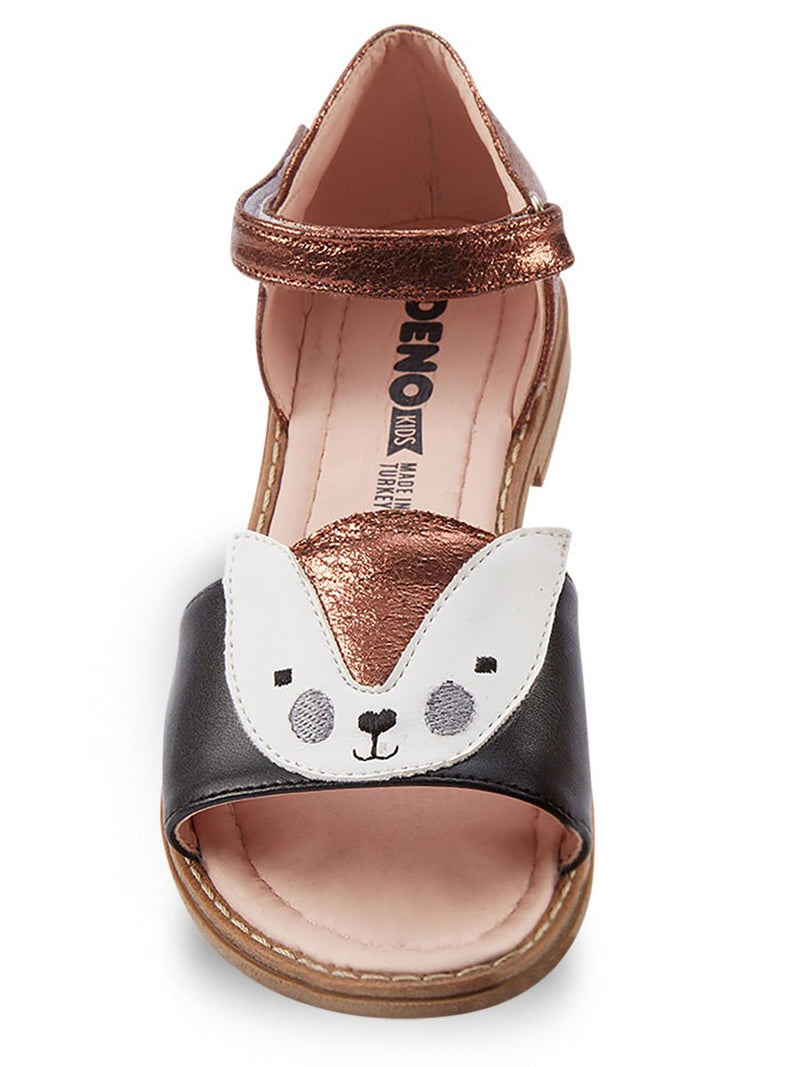 Sandales fille motif chat avec bride réglable – Confort été enfant