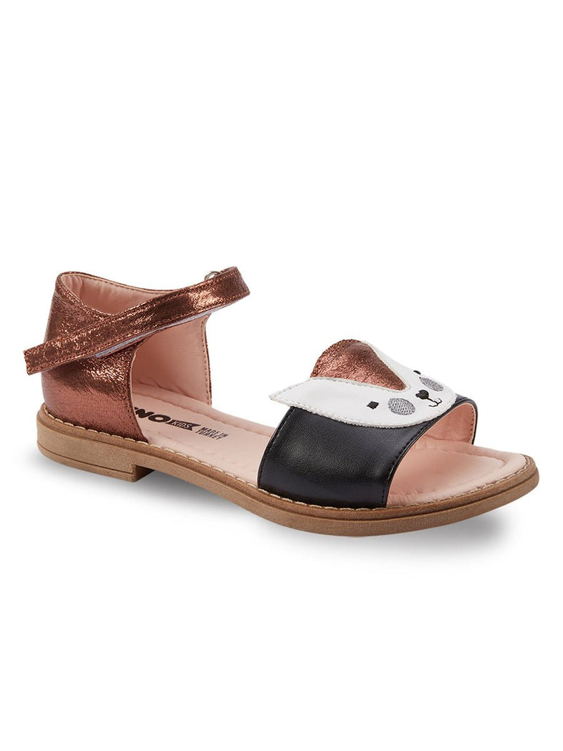 Sandales fille motif chat avec bride réglable – Confort été enfant