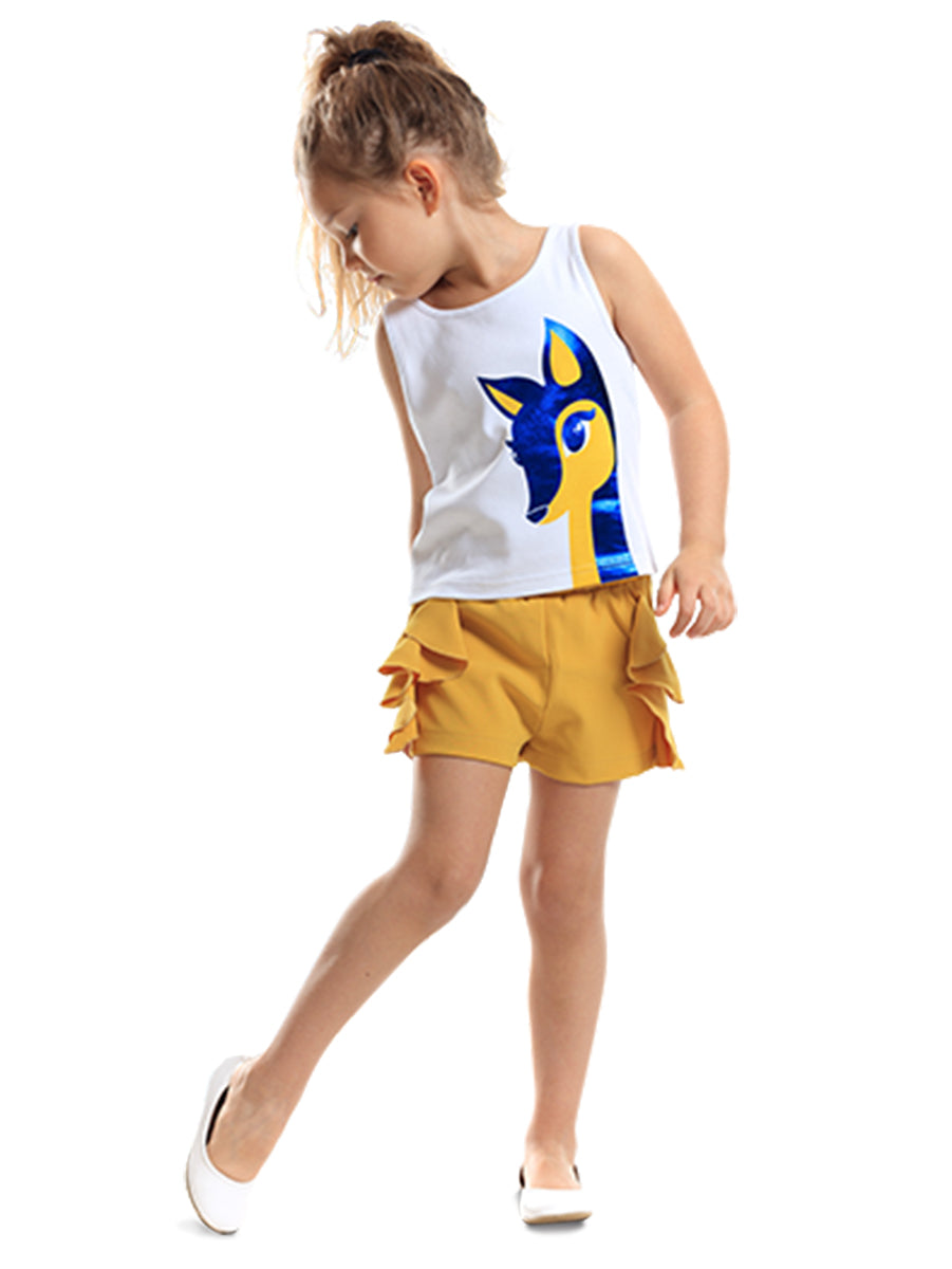 <tc>Ensemble t-shirt et short en tissu pour fille "Ceylan"</tc>