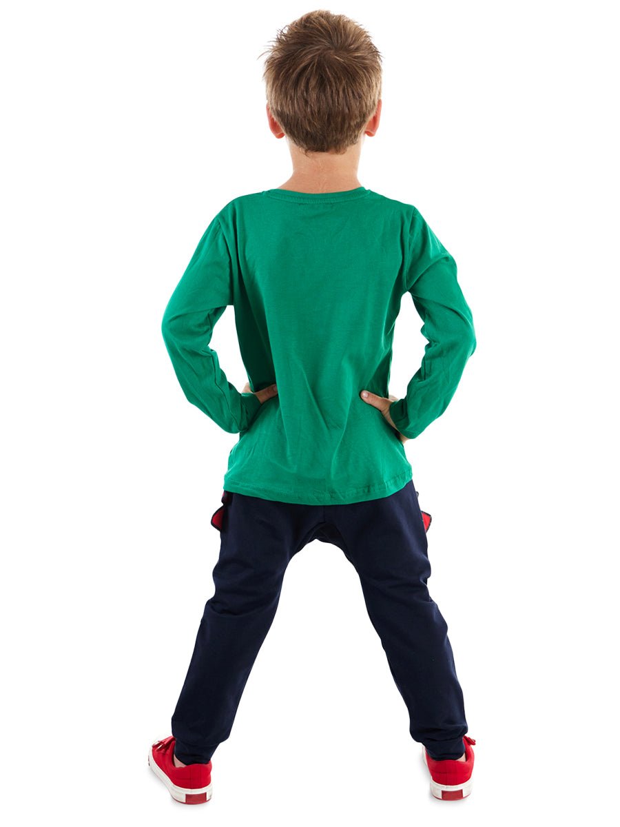 Ensemble Sweat Dinosaure + Pantalon Pour Garçon 1-3 Ans | Tenue Chaud Hiver Polyester | Jouets, Sorties, Fêtes