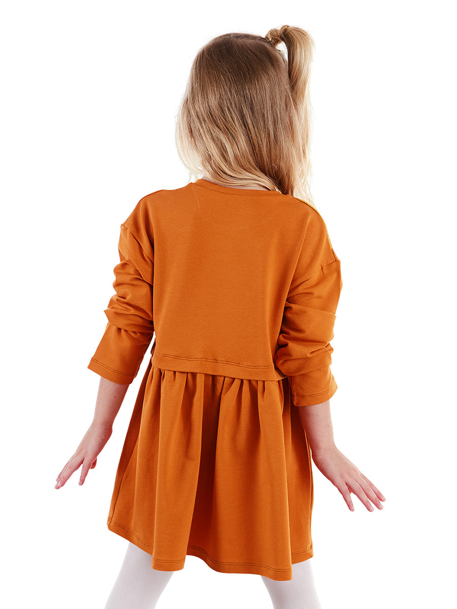 <tc>Robe pour fille avec mini motifs léopard</tc>