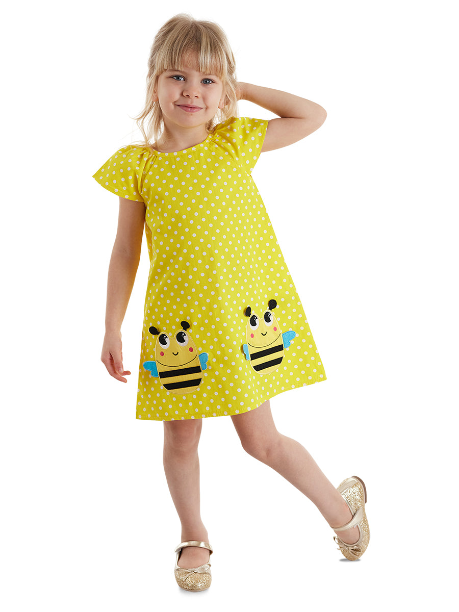 <tc>Robe de fille abeilles à pois</tc>