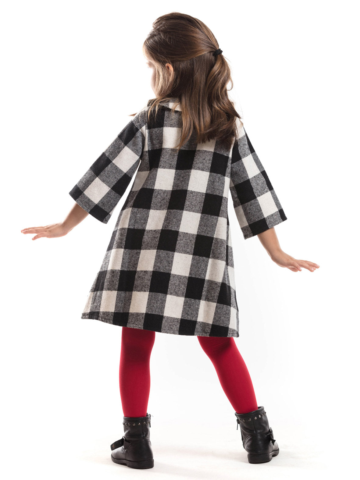 <tc>Robe à carreaux pour fille avec pompons LMG</tc>