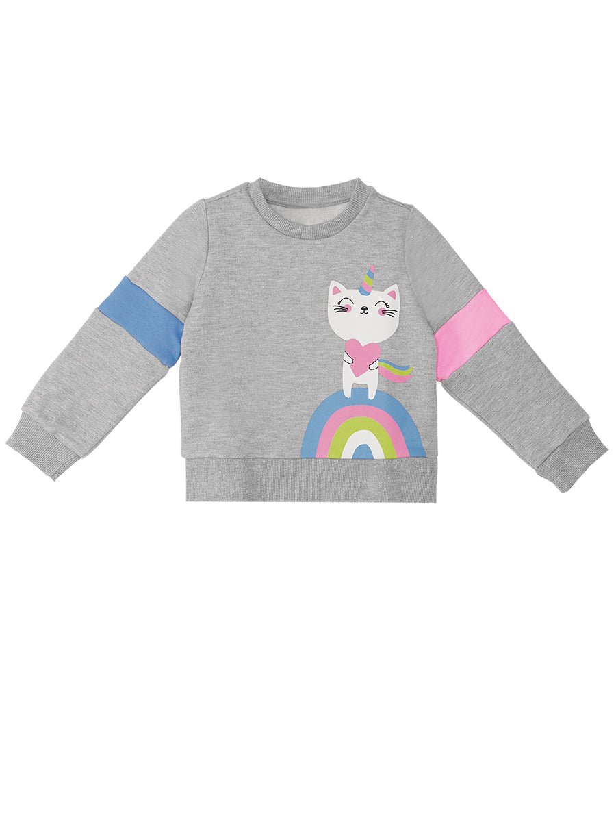 rainbow cat kiz çocuk alt - üst eşofman takim - Justyol