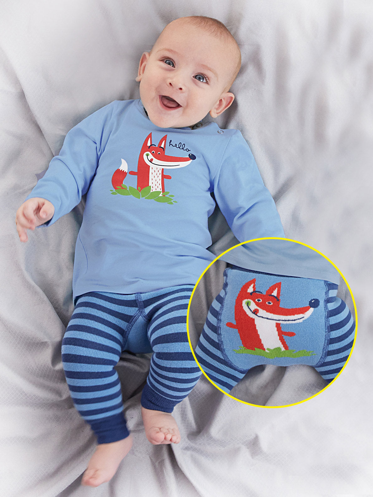 tilki erkek bebek t-shirt tayt-pantolon takim