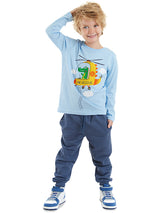 <tc>ensemble t-shirt et pantalon pour garçon avec motif d'hélicoptère.</tc>