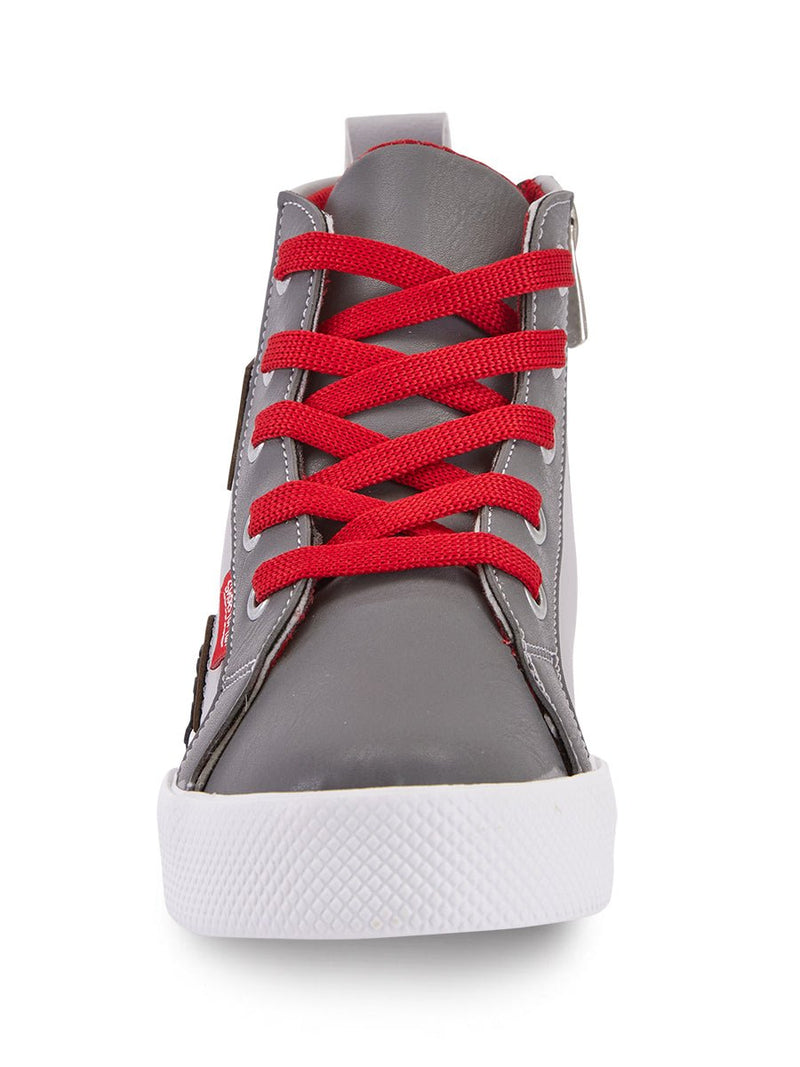 Sneakers garçon montantes motif voiture 3D – Baskets enfant résistantes et confortables