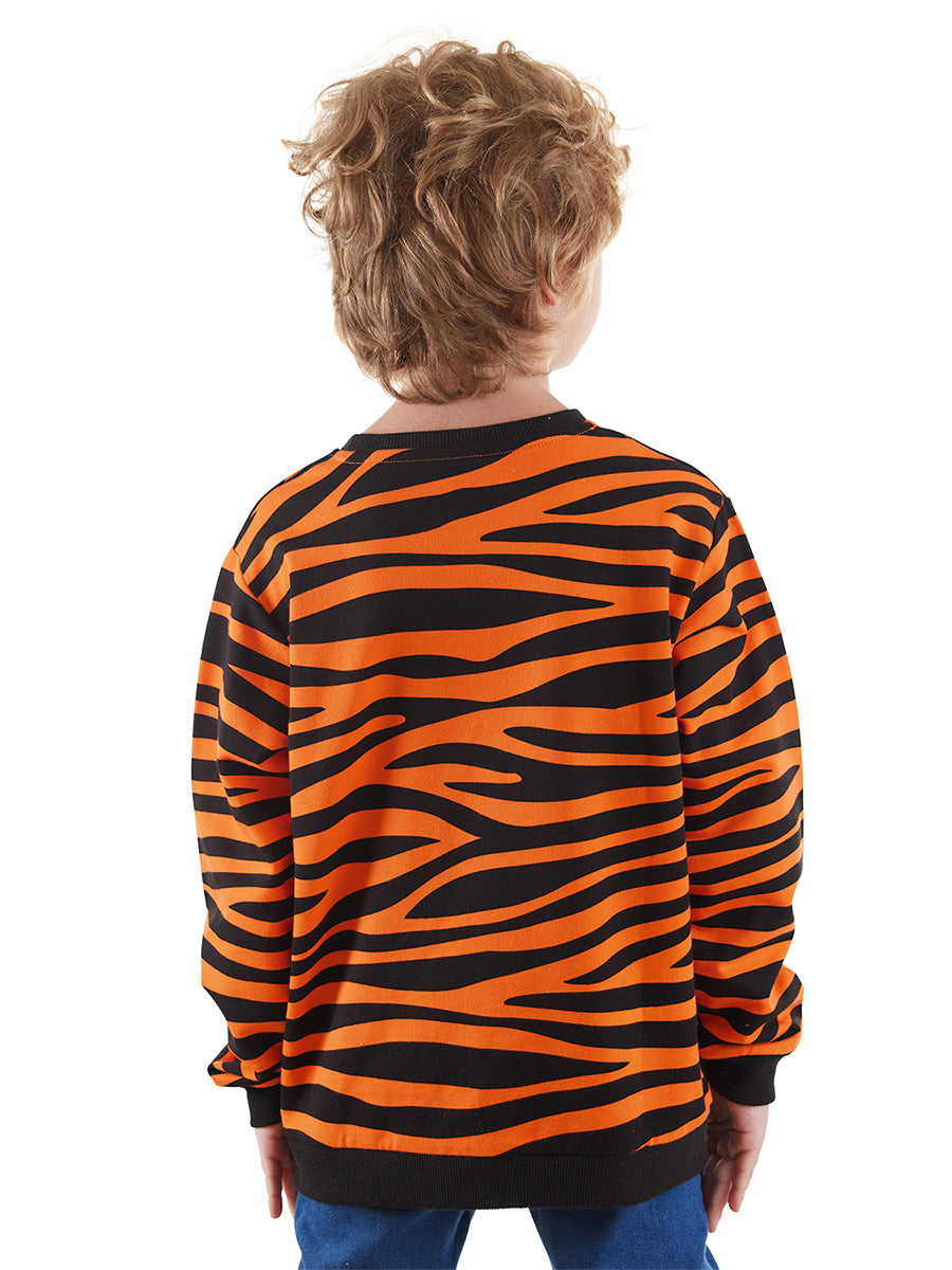 <tc>sweatshirt avec appliqué tigre pour garçon</tc>