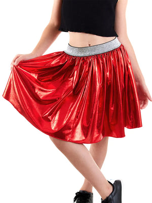 kiz çocukmetalik parlak etek DenoKids