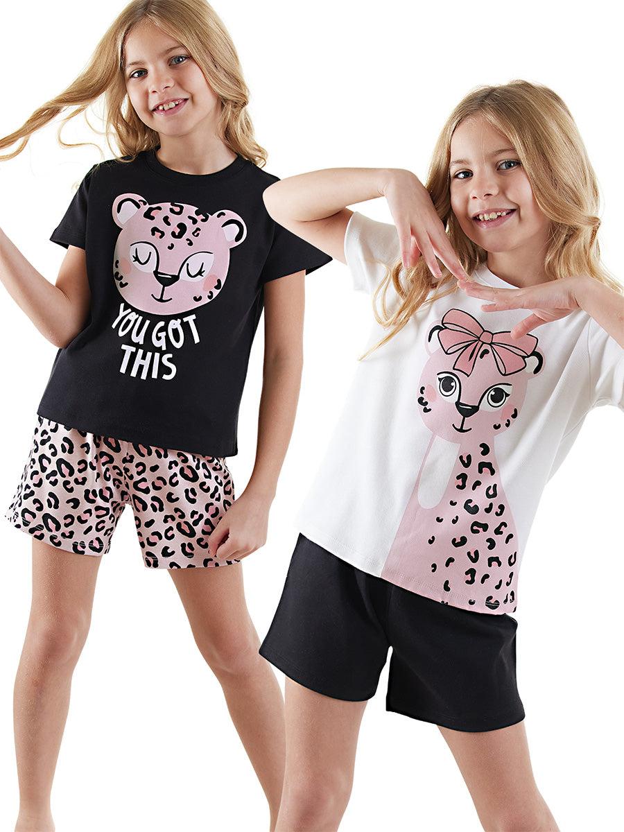 <tc>Ensemble pyjama 2 pièces Léopard pour fille</tc>