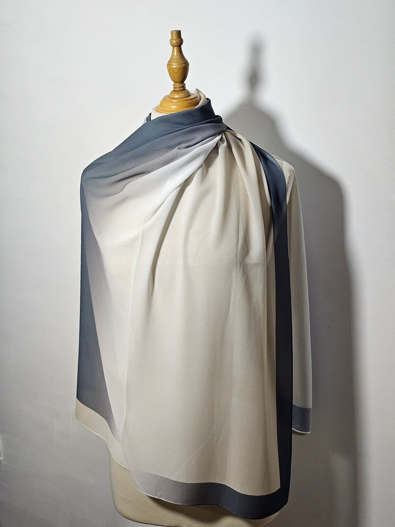 Châle en Crêpe Égyptien – 
 Collection Artistique Élégance Moderne
