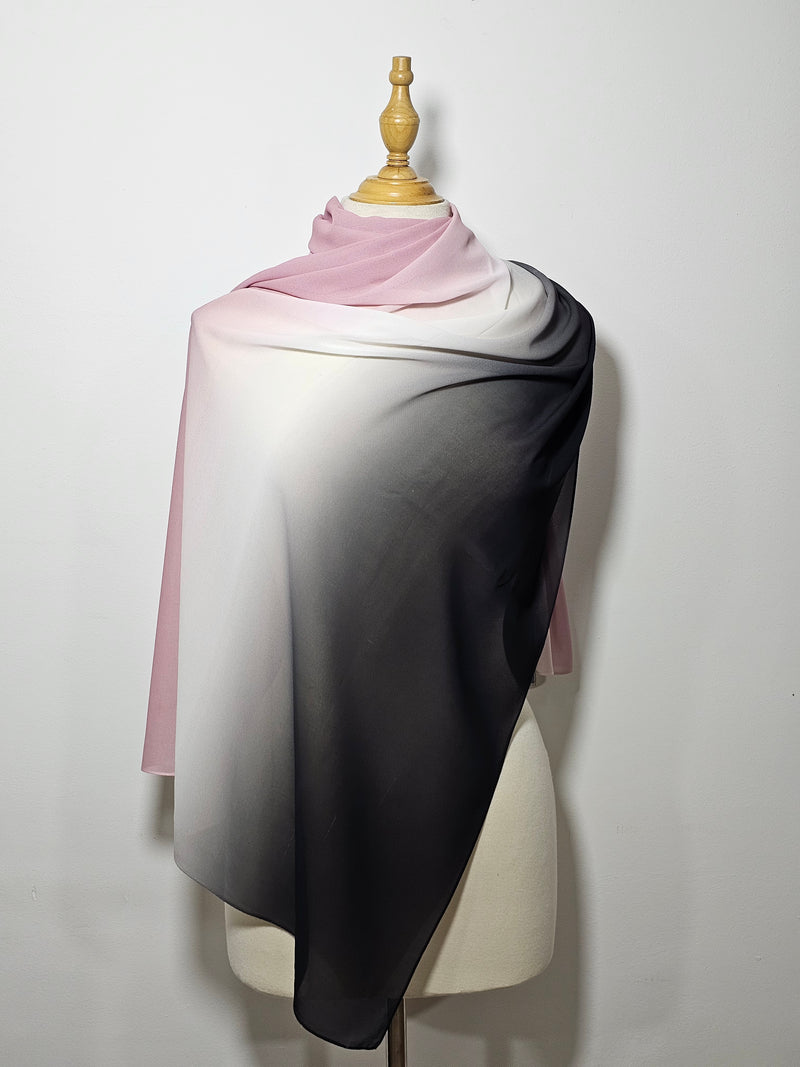 Châle en Crêpe Égyptien – 
 Collection Artistique Élégance Moderne