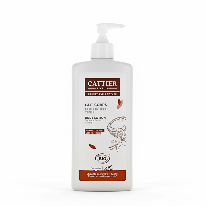 Cattier Lait Corps Beurre De CoCo Parfum Vanille 500ml