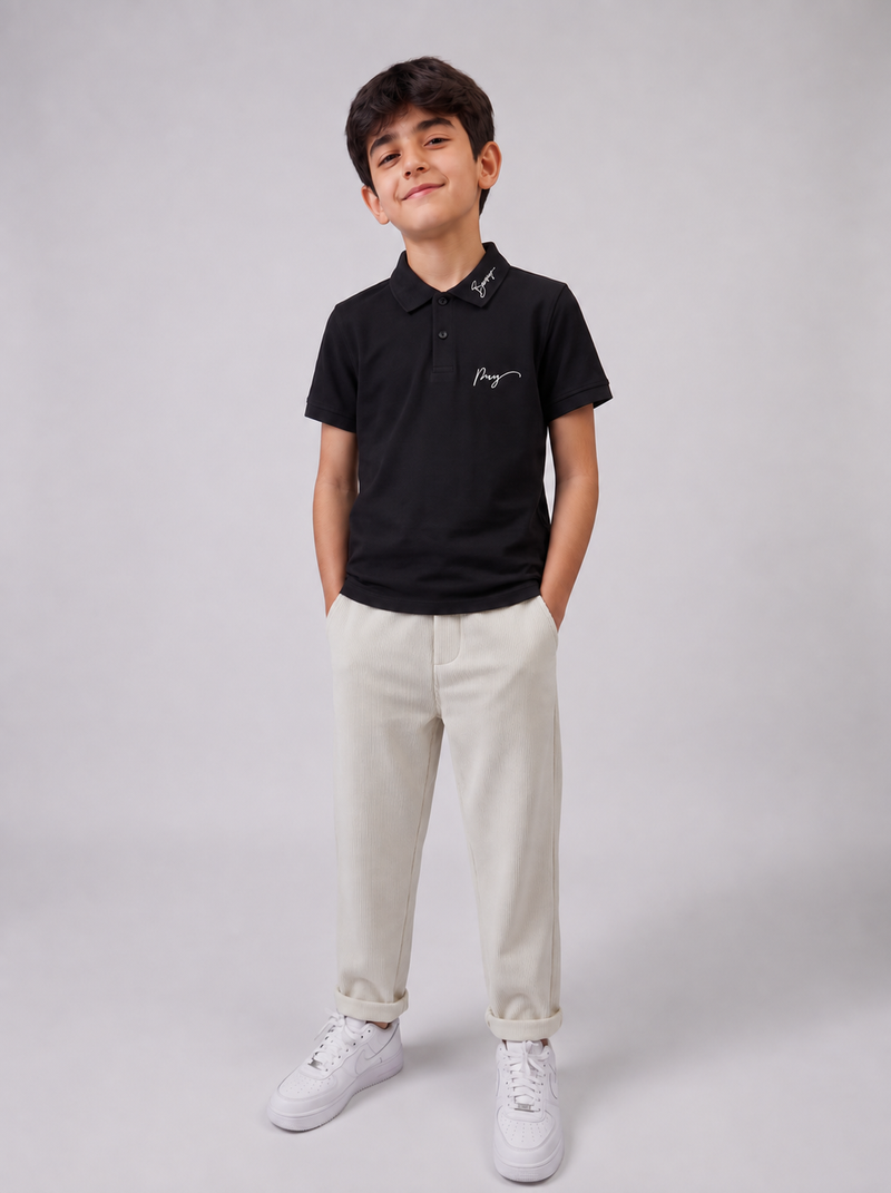 Ensemble Garçon Polo Design Brodé et Pantalon Confort