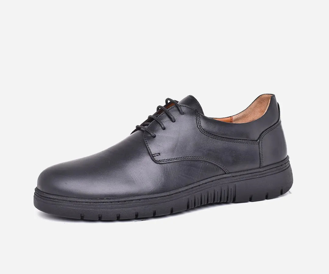 Chaussure homme en cuir noir – op133