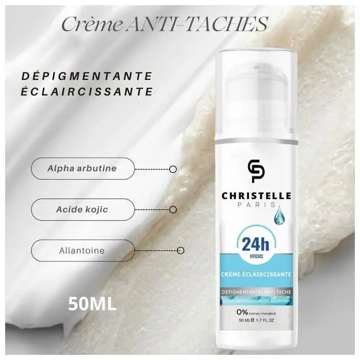Crème dépigmentante - Non gras - 50ML - Alpha arbutine - Acide Kojic - Allantoine