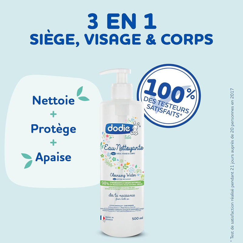 DODIE EAU NETTOYANTE 3 EN 1 FL POMPE 500ML 5425
