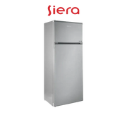 Réfrigérateur Siera 300–399 L Frost inox, congélateur en haut pour une organisation optimale. - Justyol