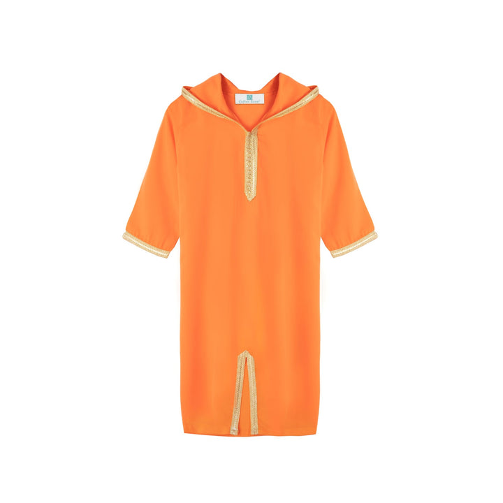 Jellaba Orange mango pour fille