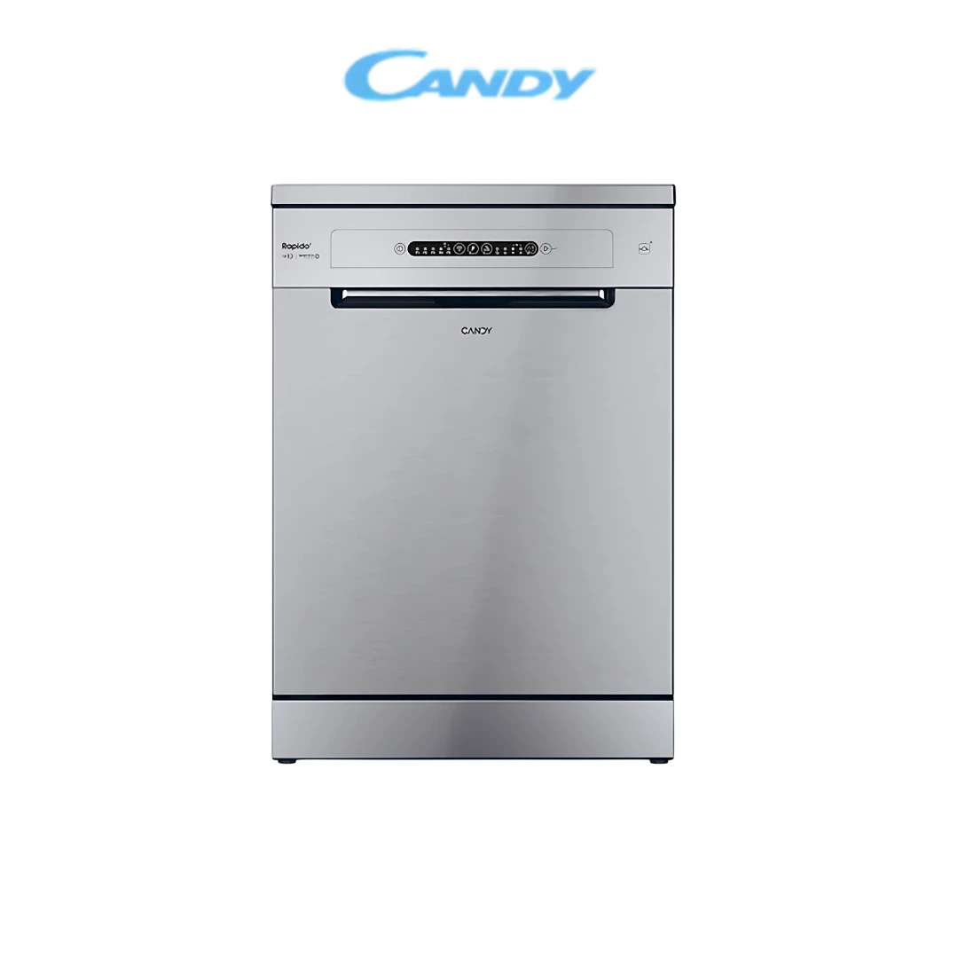 Lave-vaisselle Candy moderne, cycles rapides et économie d’énergie pour un nettoyage optimal. Digitronics