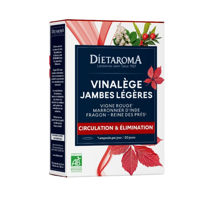 Dietaroma Circulation & Elimination Vinalege Jambee Legeres 30 Ampoules x 10ml