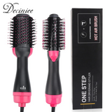 1000W Hair Dryer Hot Air Brush Styler and Volumizer Hair Straightener Curler Comb Roller One Step Electric Ion Blow Dryer Brush-46247