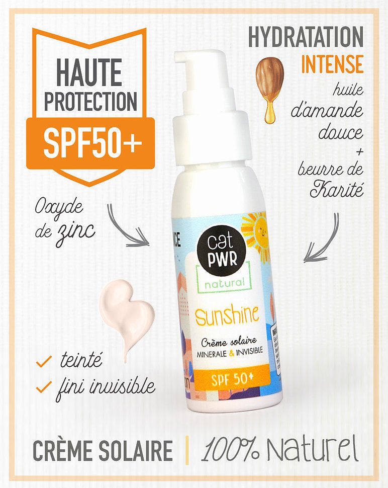 SUNSHINE Crème / Écran Solaire Naturel Minéral & Invisible SPF50+  | UrbanK URBANK