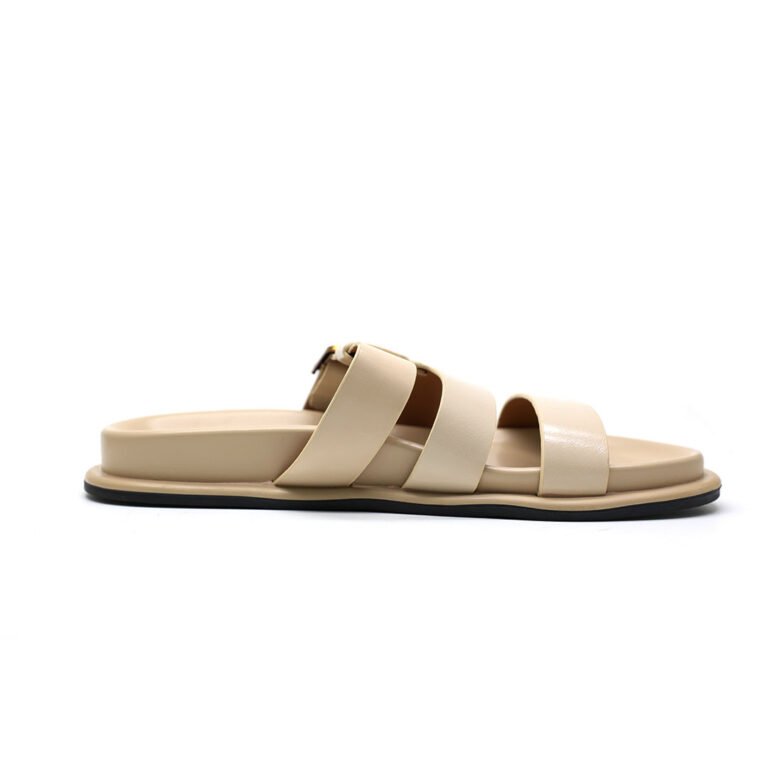 Mules Femme Souples à Brides Croisées et Boucle Ajustable