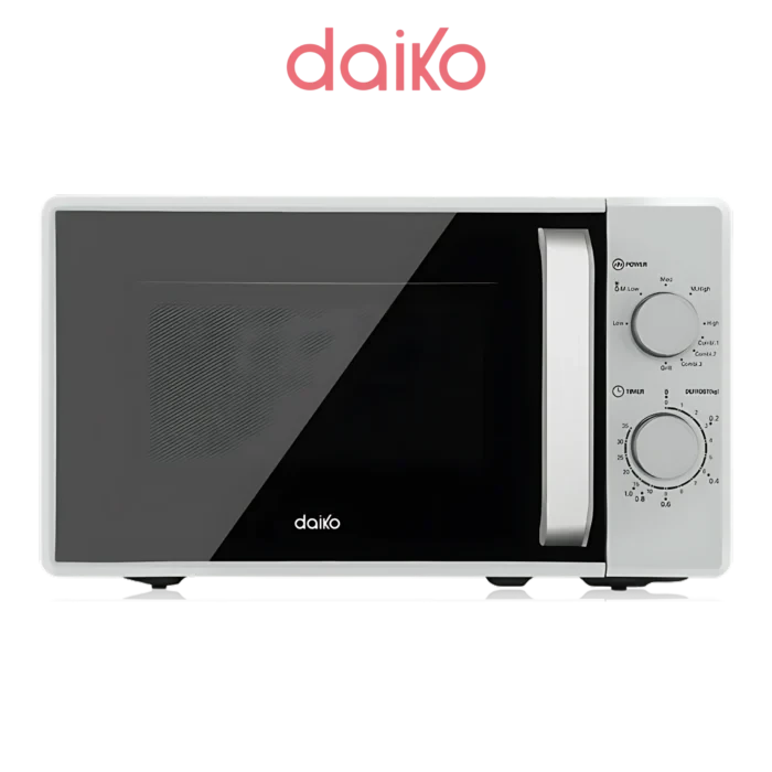 Micro-ondes Daiko 20 L silver, compact et efficace pour le quotidien. Digitronics