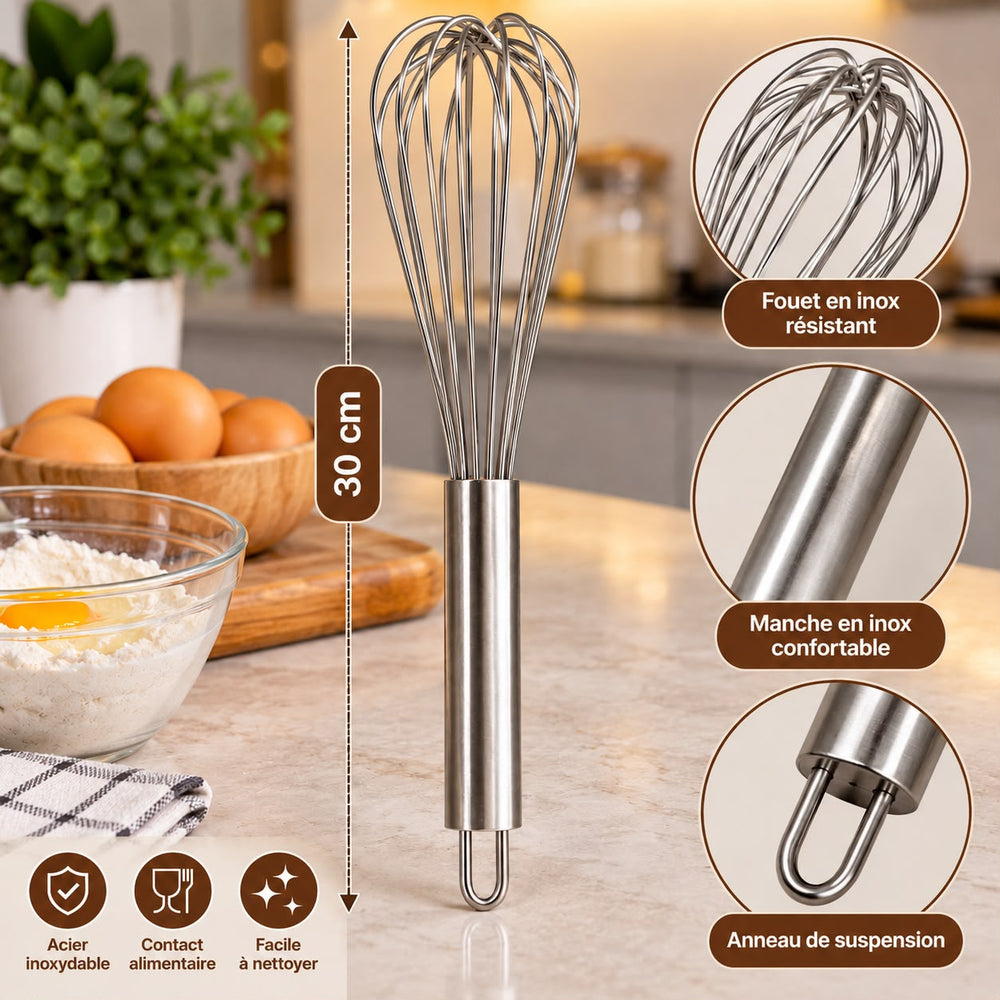 FOUET INOX 30CM BHALARIA