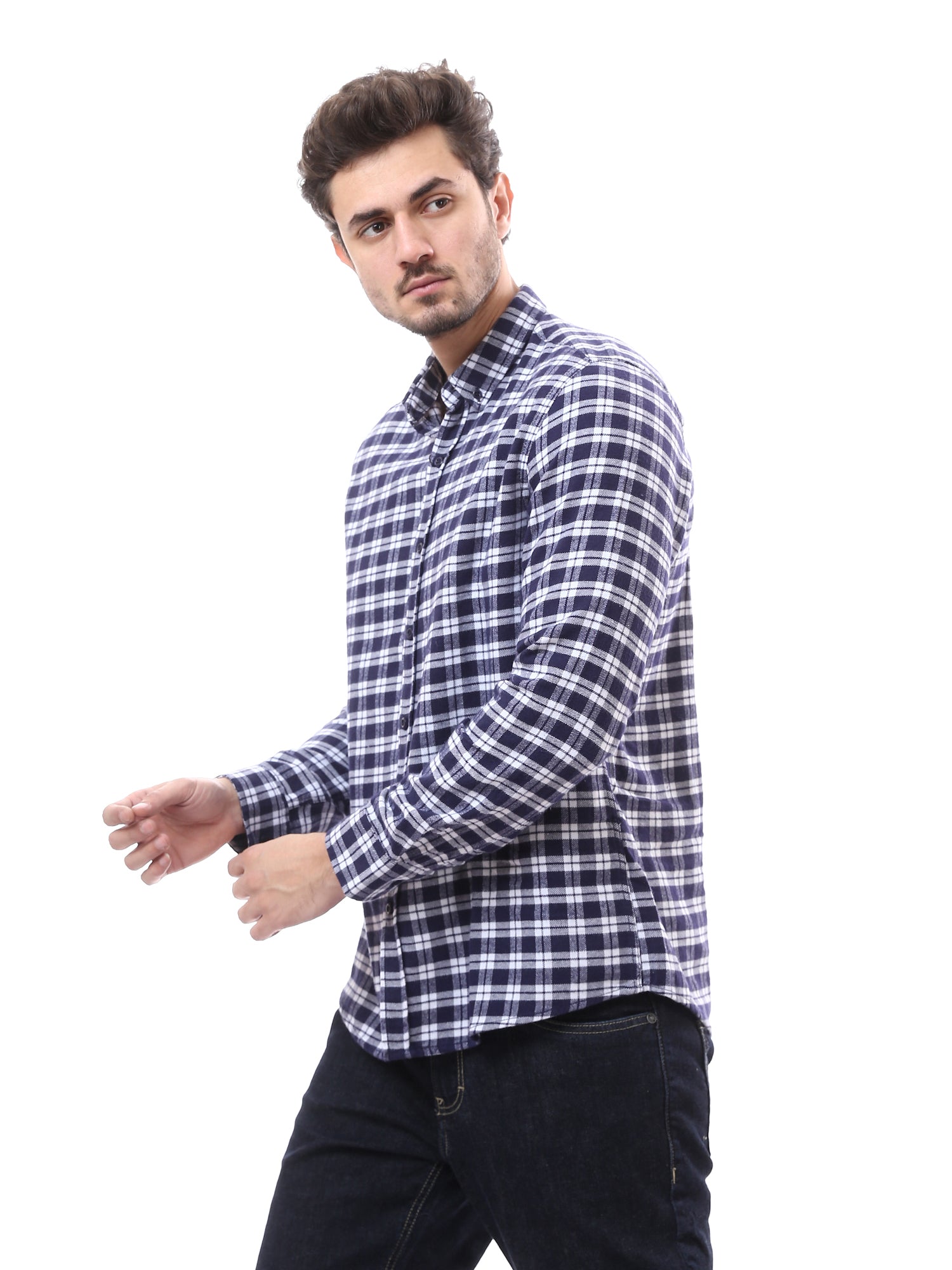 Chemise à carreaux pour homme - FSH23ACCR19821TM1