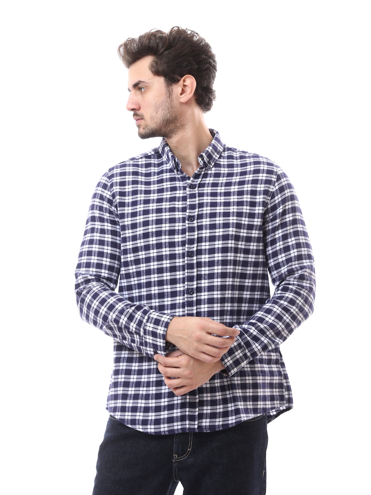 Chemise à carreaux pour homme - FSH23ACCR19821TM1