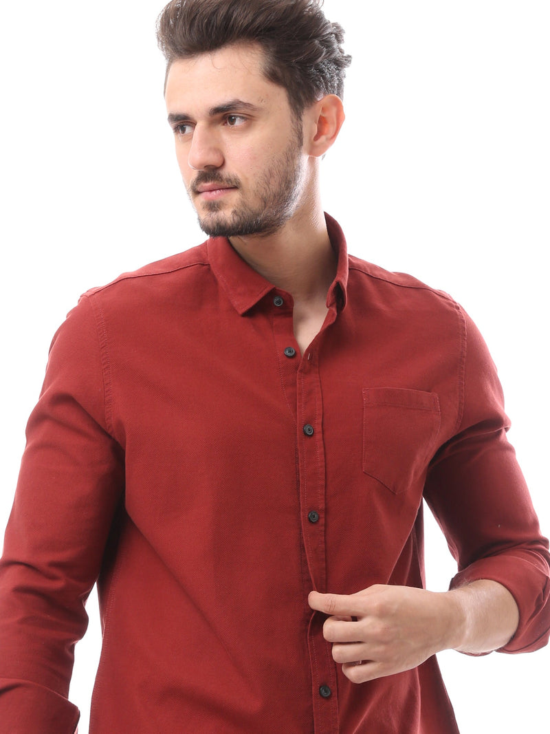 Chemise homme à manches longues avec poche poitrine - FSH23APCR19813TM1