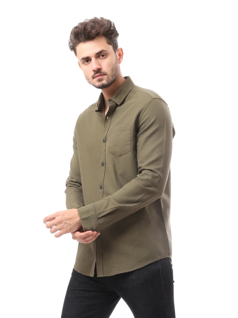 Chemise homme à manches longues avec poche poitrine - FSH23APCR19813TM1