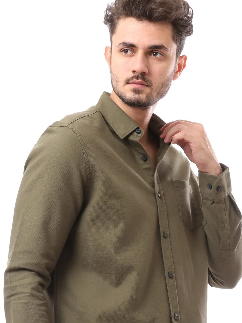 Chemise homme à manches longues avec poche poitrine - FSH23APCR19813TM1