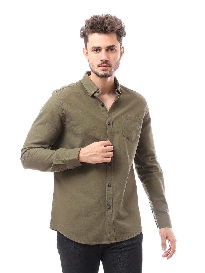 Chemise homme à manches longues avec poche poitrine - FSH23APCR19813TM1