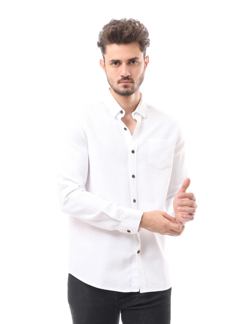 Chemise homme à manches longues avec poche poitrine - FSH23APCR19813TM1