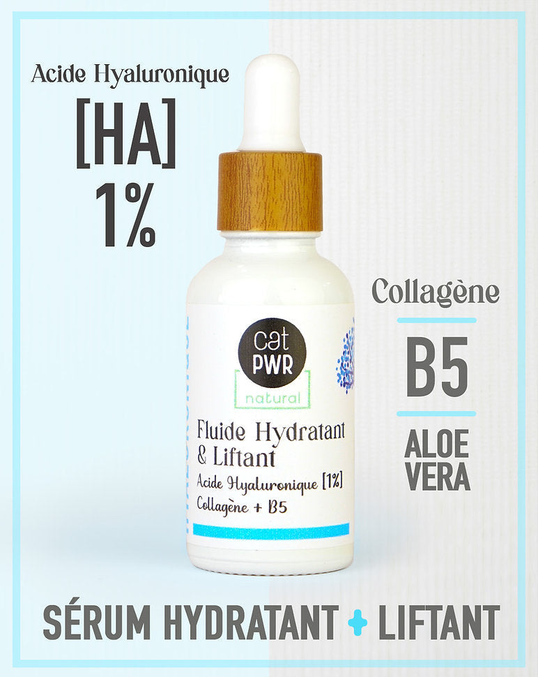 Fluide HYDRATANT & LIFTANT Sérum de Jour à l'Acide HYALURONIQUE [1%] | UrbanK URBANK