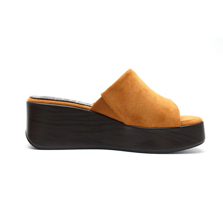 Mules Compensées Femme en Suédine Confort et Style Moderne