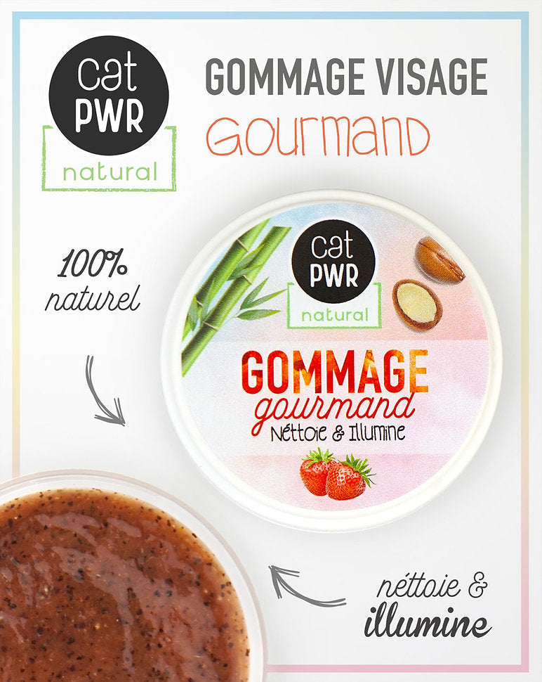 GOMMAGE Visage GOURMAND Nettoyant et Exfoliant Ultra Doux + Éclat  | UrbanK URBANK