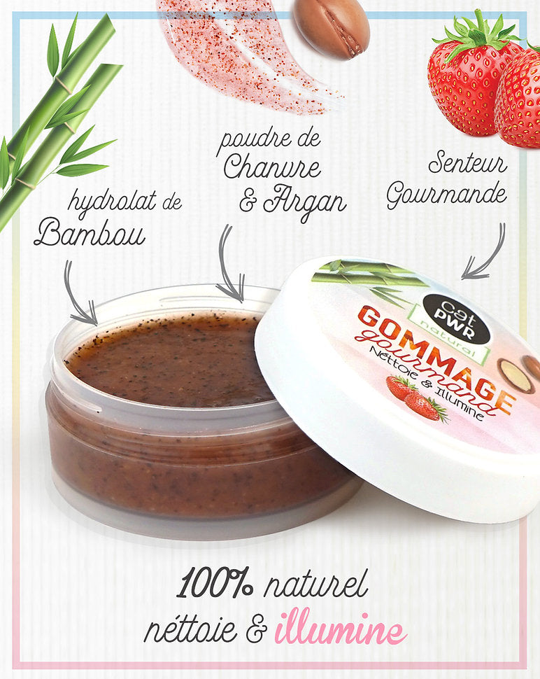 GOMMAGE Visage GOURMAND Nettoyant et Exfoliant Ultra Doux + Éclat  | UrbanK URBANK