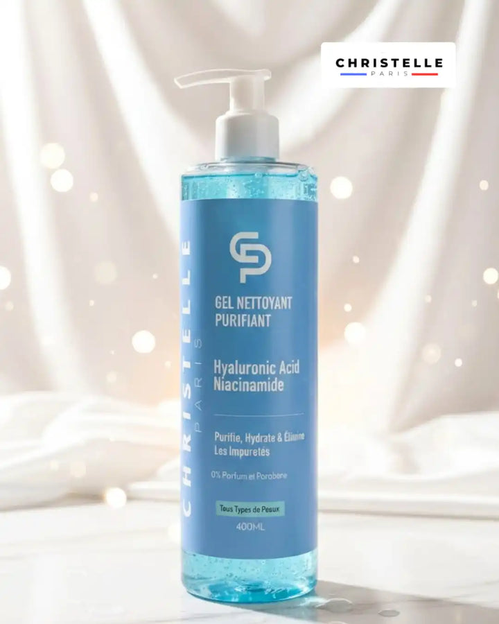 Gel Nettoyant Purifiant hydratant acide hyaluronique, niacinamide, sans parfum, sans paraben, pour le visage, 400 ml