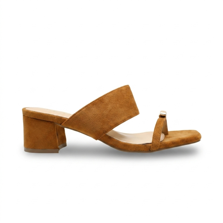 Mules Femme à Talon Carré avec Double Bride Élégante