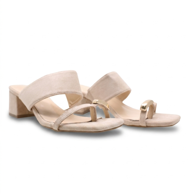 Mules Femme à Talon Carré avec Double Bride Élégante