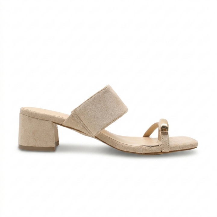 Mules Femme à Talon Carré avec Double Bride Élégante