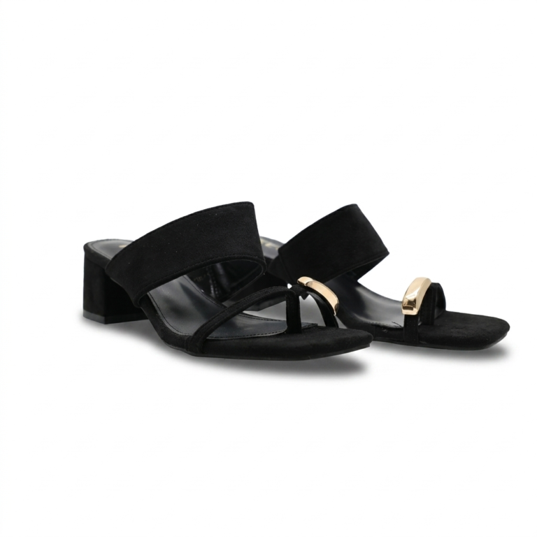 Mules Femme à Talon Carré avec Double Bride Élégante