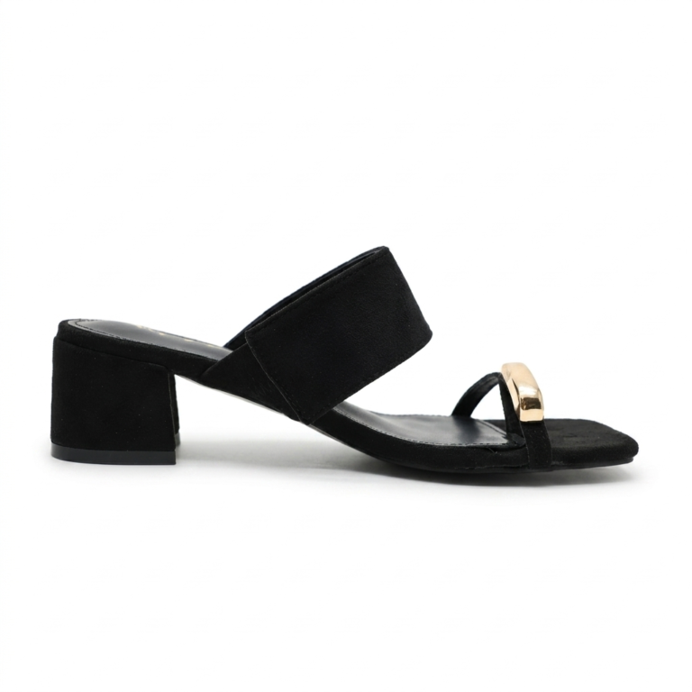 Mules Femme à Talon Carré avec Double Bride Élégante